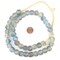 The Bead Chest Blue Grey Mist Recycled Glass Beads 14mm Ghana African Sea Glass Multicolor Round Large Hole 28 Inch Strand Handmade Fair Trade